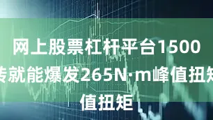 网上股票杠杆平台1500转就能爆发265N·m峰值扭矩